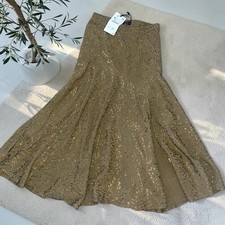 ZARA Gold tone satin Viscose