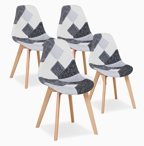 Set grey white - of, patchwork
