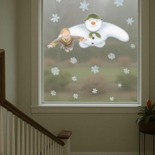 RAYMOND BRIGGS THE SNOWMAN WINDOW CLING CHRISTMAS WINDOW STICKER XMAS DECORATION