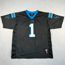 NFL Team Apparel Carolina Panthers Football Jersey Youth XL Black Cam Newton #1