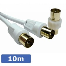 10m Coax Male to Female TV