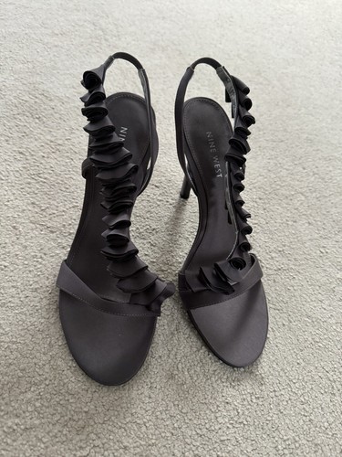 Nine west grey ruffle - ruffle, satin