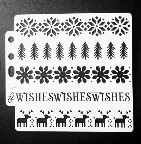Stencil 5 christmas - 5", x