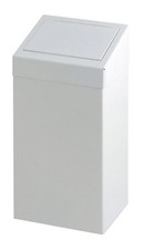 Sanitary Push Lid Free Stand/Wall Mounted Metal Waste Bin - 50 Litre