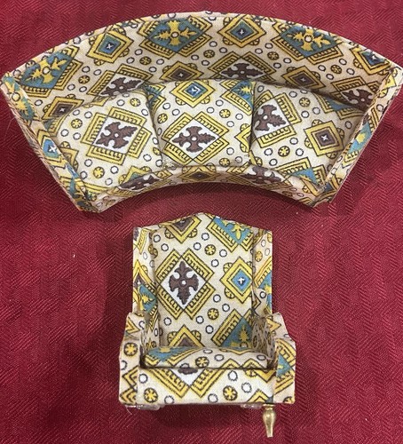 Vintage doll furniture couch - vintage,