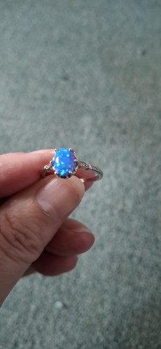 925 silver opal ring - size, to