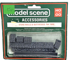 HO/OO Model Scene Accessories - Stone Walls & Buttresses Ref. 5090 - Vintage Set