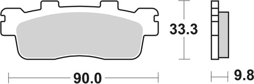 Sbs brake pads rear - pads, for
