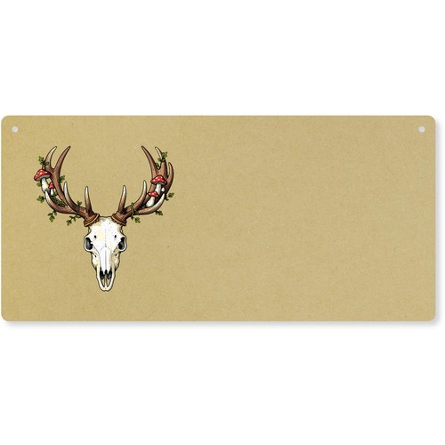 Deer skull mushrooms door - mushrooms',