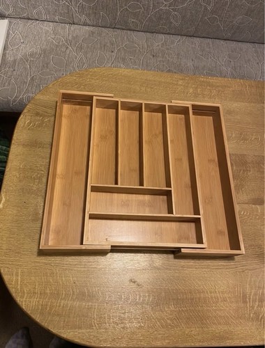 Bamboo cutlery tray drawer - tray,