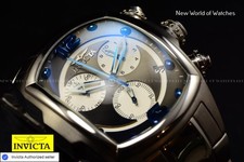 Invicta Men's Lupah Gunmetal Chronograph Dial Stainless Steel Swiss Quartz Watch