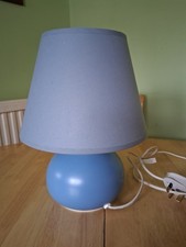 Touch Blue Table Lamp And Shade