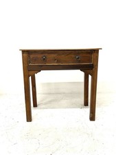 Antique 19th Century Rustic Elm & Walnut Primitive Console Side Table