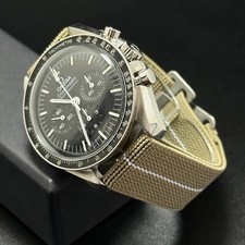 No Pass French Marine Nationale Elastic Parachute Watch Strap Khaki White