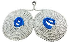 14mm 8st White Nylon V Shaped Mooring Bridle C/W ST/ST Thimble 11 Metre Legs