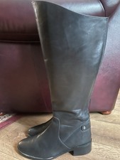Black Leather Knee Length