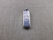 925 Solid Silver Ingot Pendant 10g