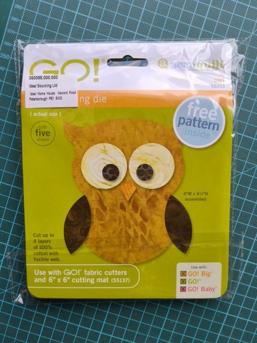 Accuquilt owl die - go, number