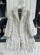 Ladies Astraka Faux Fur Winter Coat Suit Size 12 14 Vgc