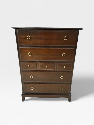 Stag mahogany tallboy chest - mahogany,