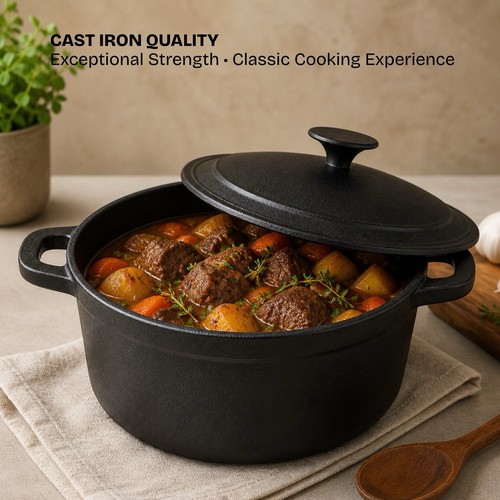 Cast iron casserole pan stew - cast,