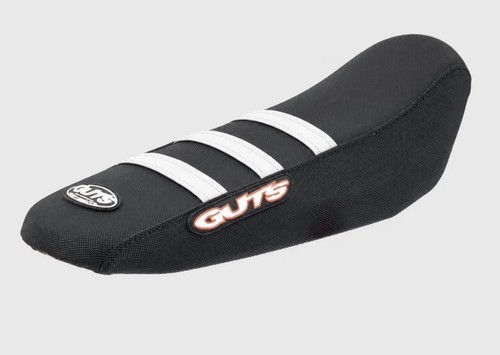 Black white guts racing seat - black/white,