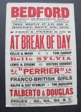 Bedford Palace Of Varieties, Camden Town, 1909 Original Theatre Poster