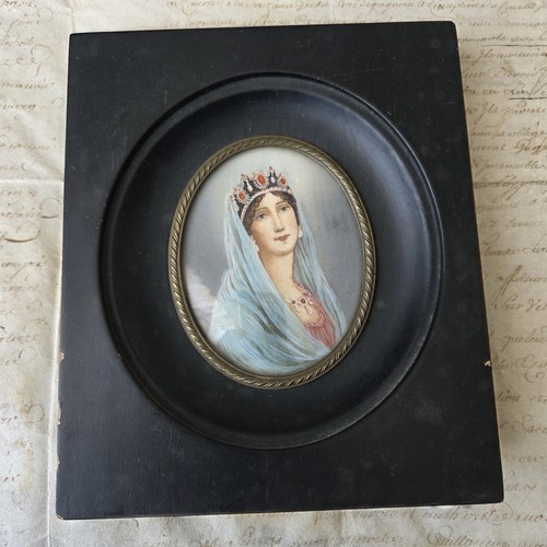 Miniature painted portrait - painted,