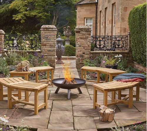 Appleton curved bench garden - curved,