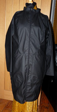 shiny black pvc pu  long sleeve dress coat, pockets stand collar 2 way zip