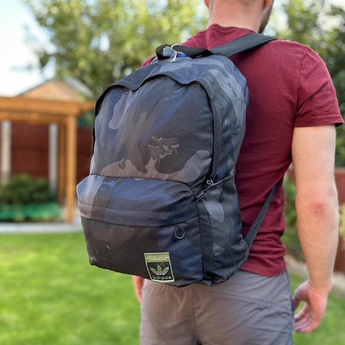 Adidas camo back pack school - back,