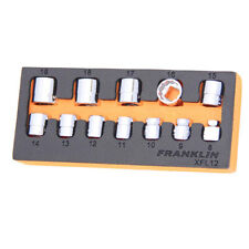 3/8" Drive Low Profile Socket Set 12 Pt 20mm Ht 12 Pcs Franklin Tools XFL12v