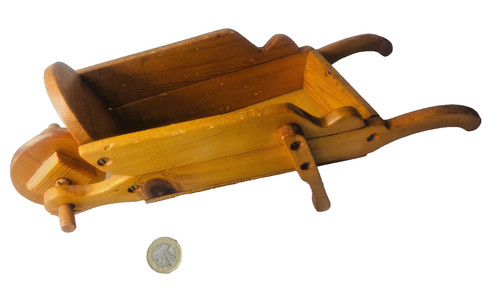 Wheelbarrow ornament wood - ornament,