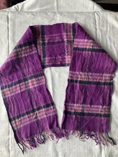 Suantrai of Ireland Vintage Felted Scarf 90% Wool 10% Cashmere Pink Purple arty