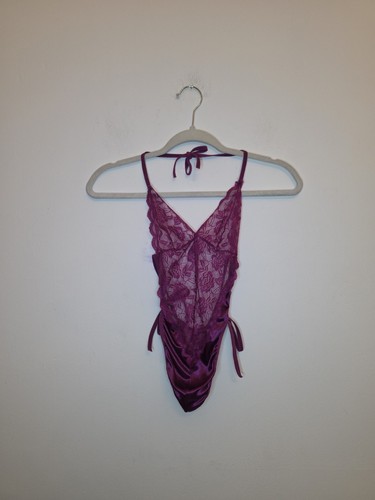 Purple floral lace body - purple,