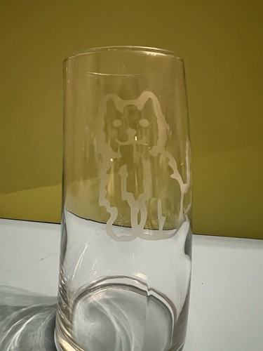 Wonky etch cat 16oz - 16oz, glass