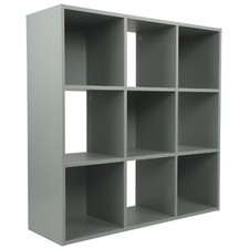 Grey 3 Tier 9 Cube Storage