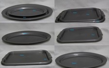 Set of 2 Grey Rectangle / Oval
