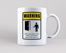 Warning Bad Attitude Mug Office Manager Gift Get Out Funny Coffee Tea Cup 11oz