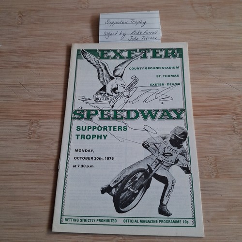 Exeter speedway program 1975 - exeter,