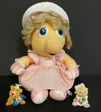 Rare Rainbow Toys Jim Henson Baby Miss Piggy approx 10" 1985 & figures