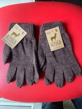 ALPACA GLOVES UNISEX IN BROWN