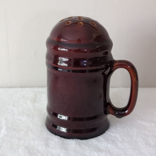 Vintage brown glazed ceramic - brown,