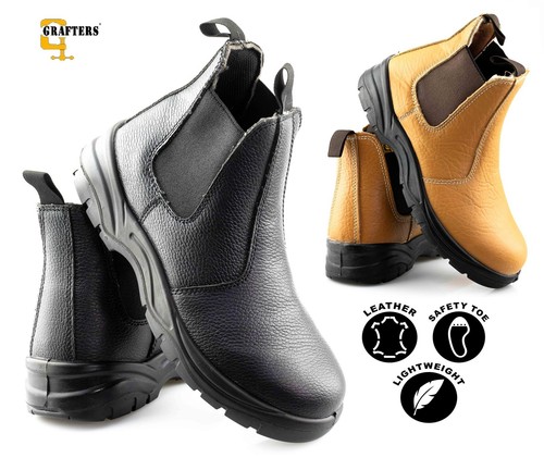 Mens leather steel toe cap - mens,