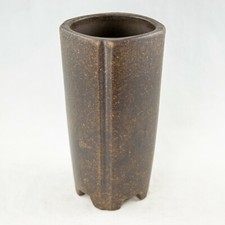 Square Gutonni Zisha Cascade Bonsai Pot Orchid Planter + Mesh 3.25"x 3.25"x 6.5"