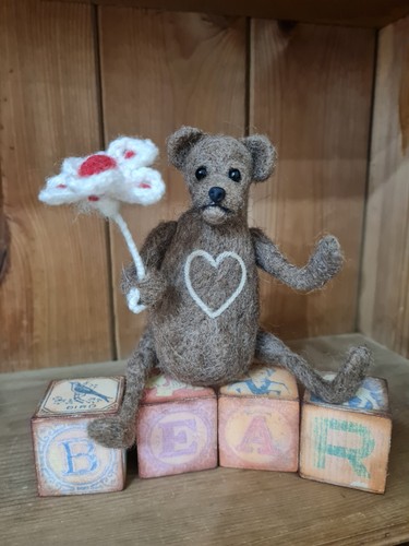 Ooak needle felted - , with