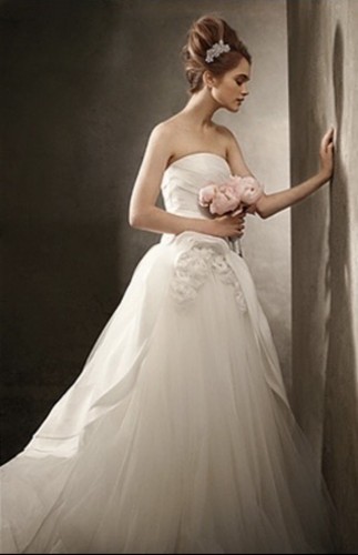 White vera wang organza and - white,