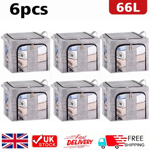 6pcs 66l folding - storage, box