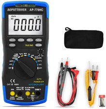 Digital Multimeter 6000 Counts True RMS Auto/Manual Range NCV Voltage Testing