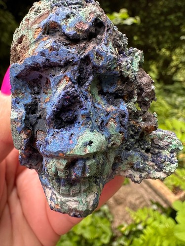 Azurite malachite raw hand - /,